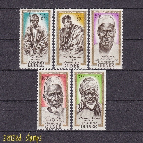 

0686 Perangko Guinea 1962 Famous Men 5v Mnh