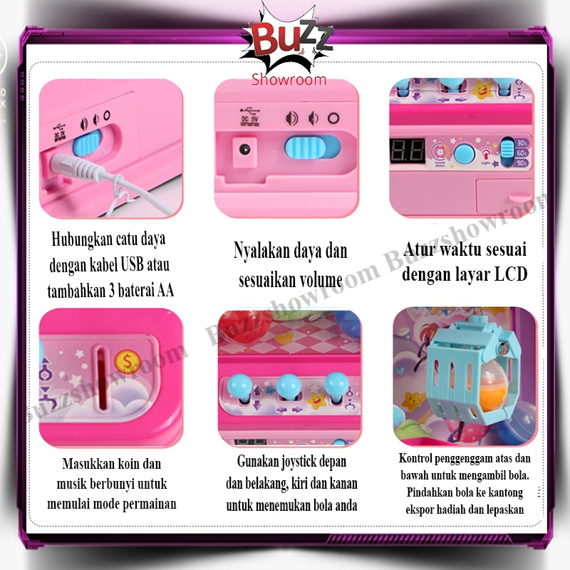 Candy Catcher Claw Machine Mainan Mesin Capit Boneka graber grib doll