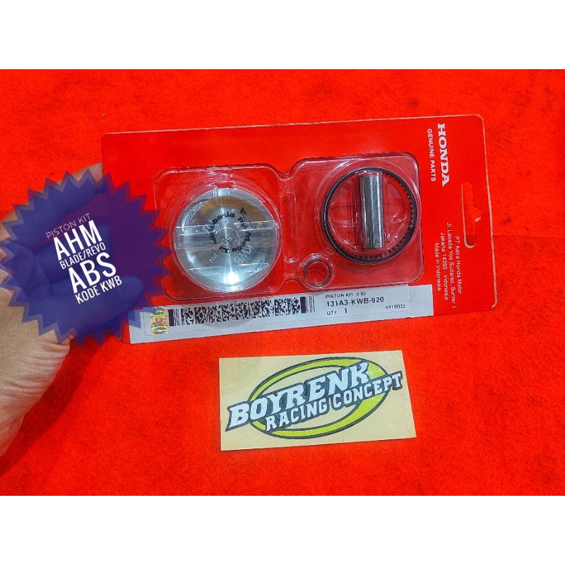 Piston Kit REVO ABSOLUTE/BLADE KWB OVZ STD,50,100 ORI AHM-BOYRENK RACING