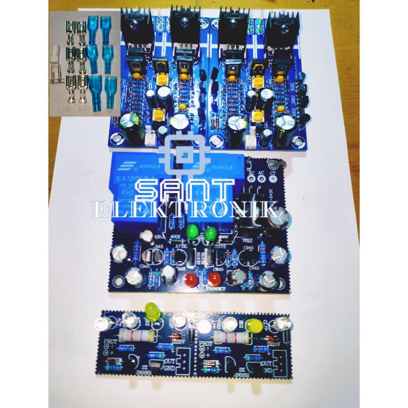 kit driver power amplifier ocl balap + protektor dan led clip
