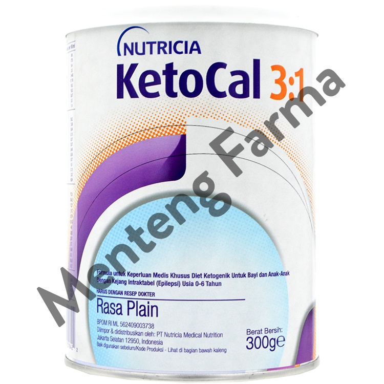 KetoCal 3:1 Plain 300 Gram - Susu Formula Ketogenik Bayi dan Anak 0-6 Tahun dengan Indikasi Epilepsi