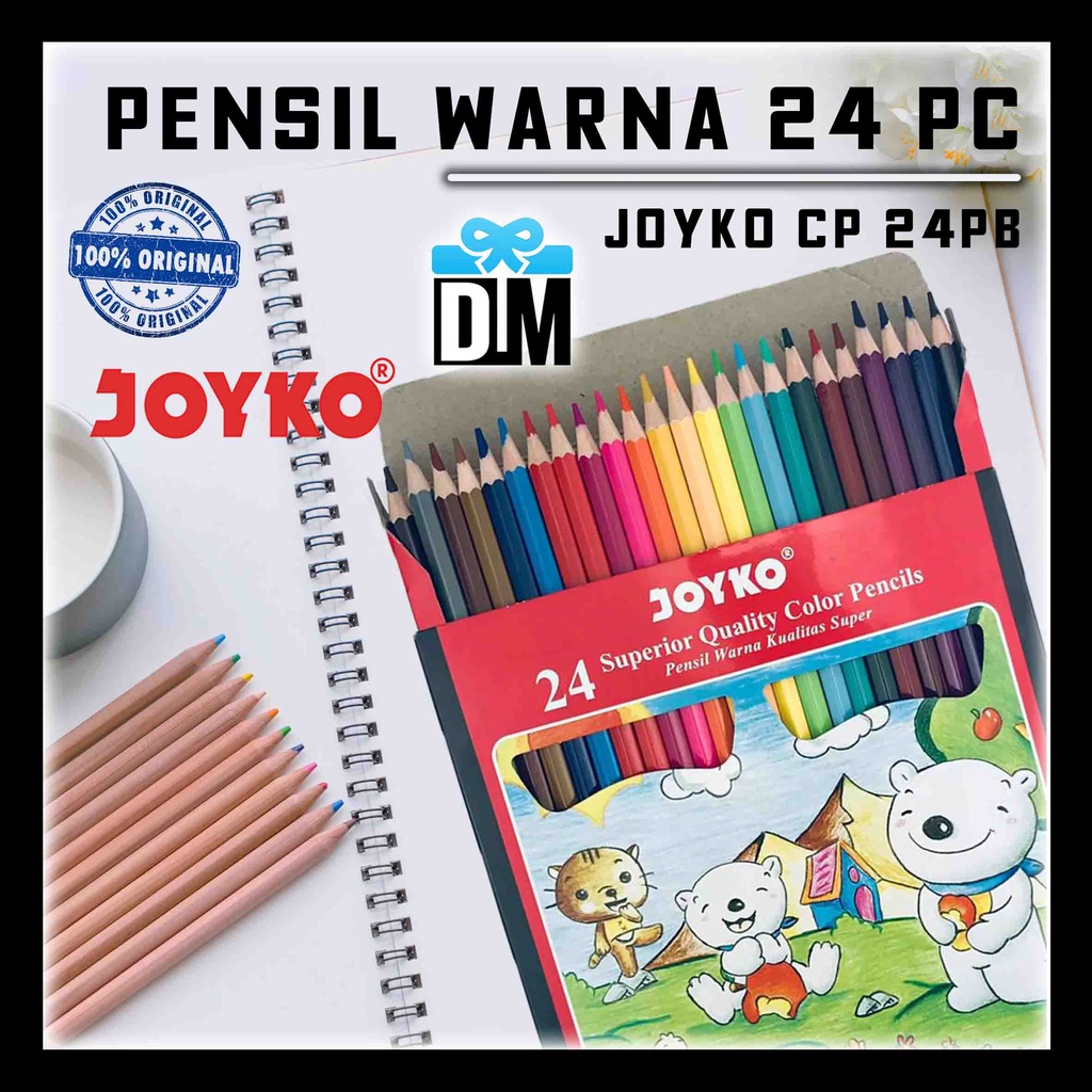 

Pensil Warna Lengkap 24 Warna Joyko Tahan Patah Coloring Pencil