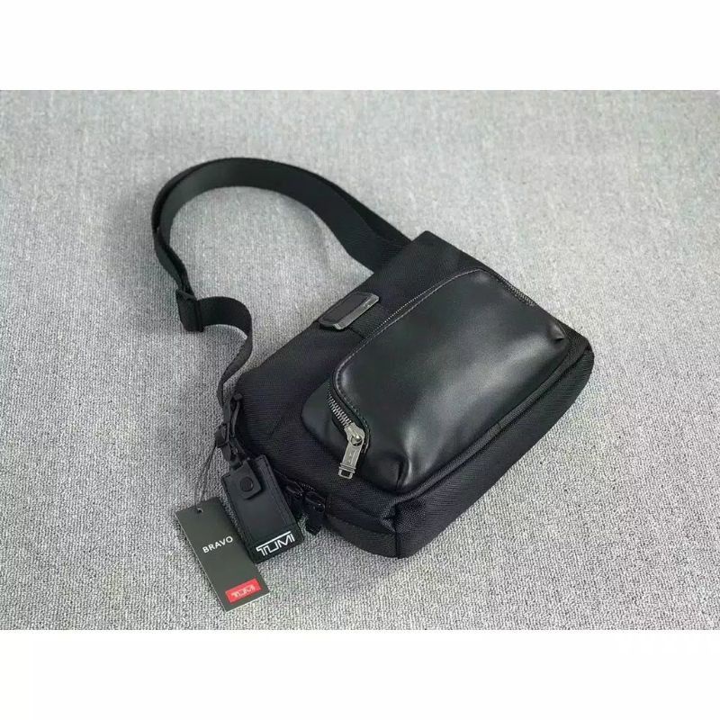 Tas Selempang Tumi Lewis Alpha Bravo Black Crossbody Bag Mirror Quality