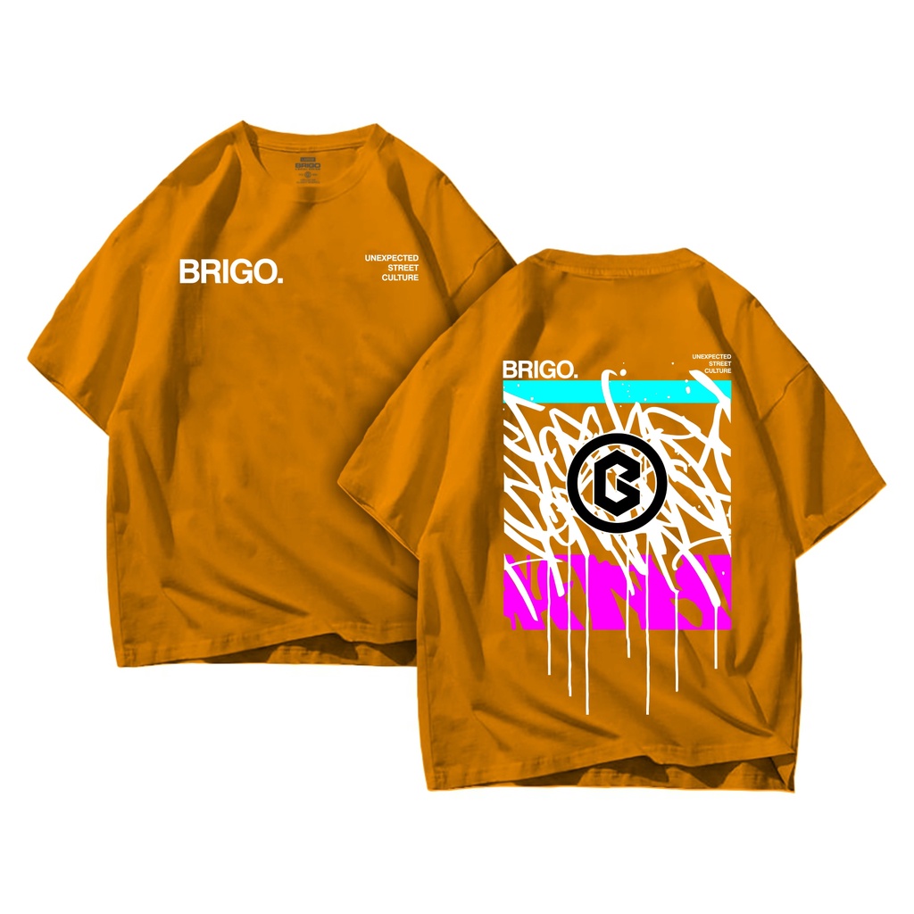 BRIGO Kaos Oversize UNEXPECTED II Kaos Jumbo Size Pria &amp; Wanita II Kaos Oversize Print DTF