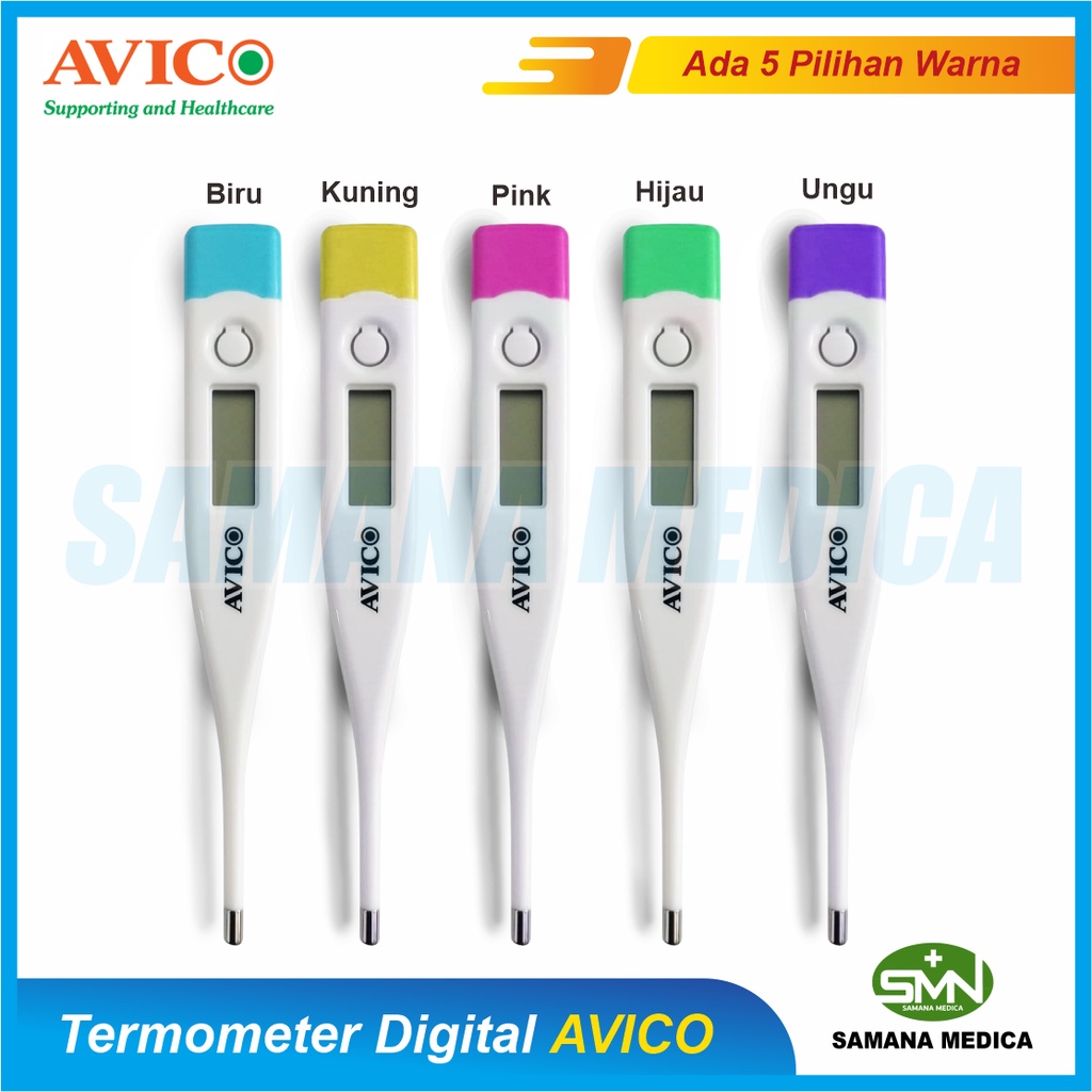 Termometer thermometer Digital Alat Ukur Suhu Tubuh AVICO Free Baterai Ujung KAKU Promo Murah