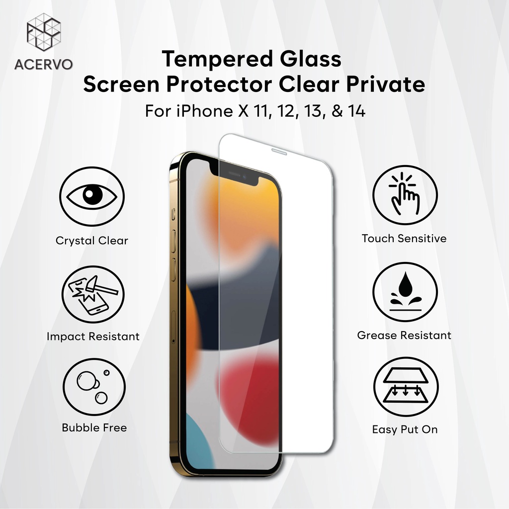 Tempered Glass Screen Guard Pelindung Layar Anti Spy Private Clear for iPhone X 11 12 13 14 Series