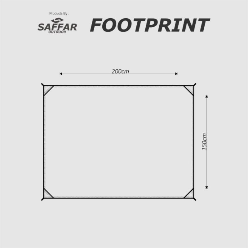 footprint ultralight alas tenda camping nylon 20d atau flysheet