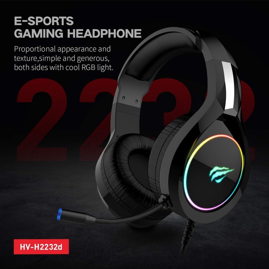 HAVIT Headset Gaming RGB HV-H2232D 3.5mm Audio jack + Cable USB