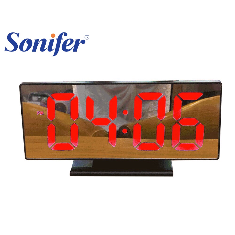 Jam Meja Digital LED / Digital Alarm Clock Mirror SONIFER