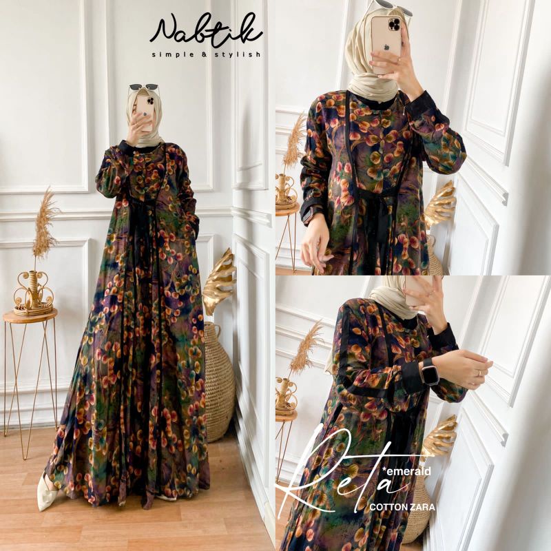 Reta Arabian  Abaya Gamis Wanita Original by Nabtik