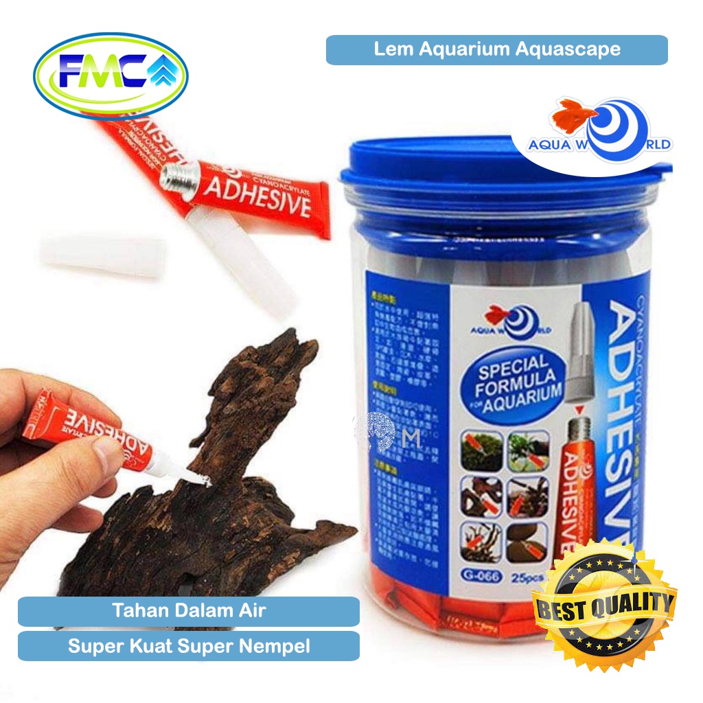 Lem Tanaman Pohon Aquarium Lem Aquascape Khusus Instant Glue Lem Anti Air Super Kuat Tahan Air