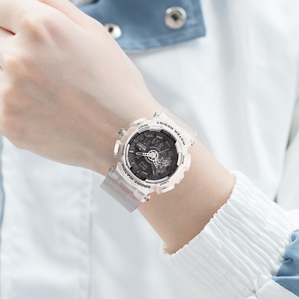 Skmei jam tangan fashion Wanita original Analog-Digital watch 7003 Black Gold Water Resistant jam tangan cewek anti air 5atm