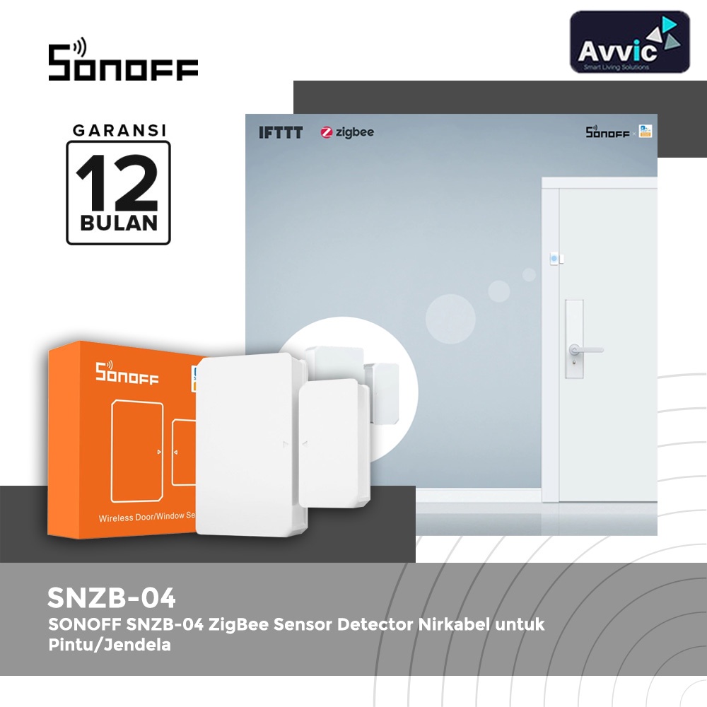 Sonoff SNZB04 Smart Sensor for Door Window Alarm Pintu Jendela IOT