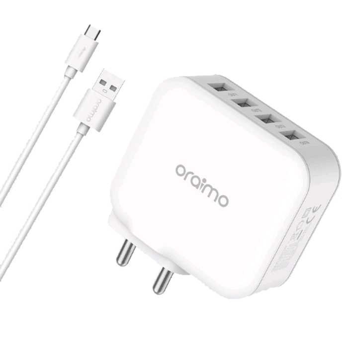 CHARGER ORAIMO 4 USB MICRO FAST CHARGING 5.1A OCW-E81F