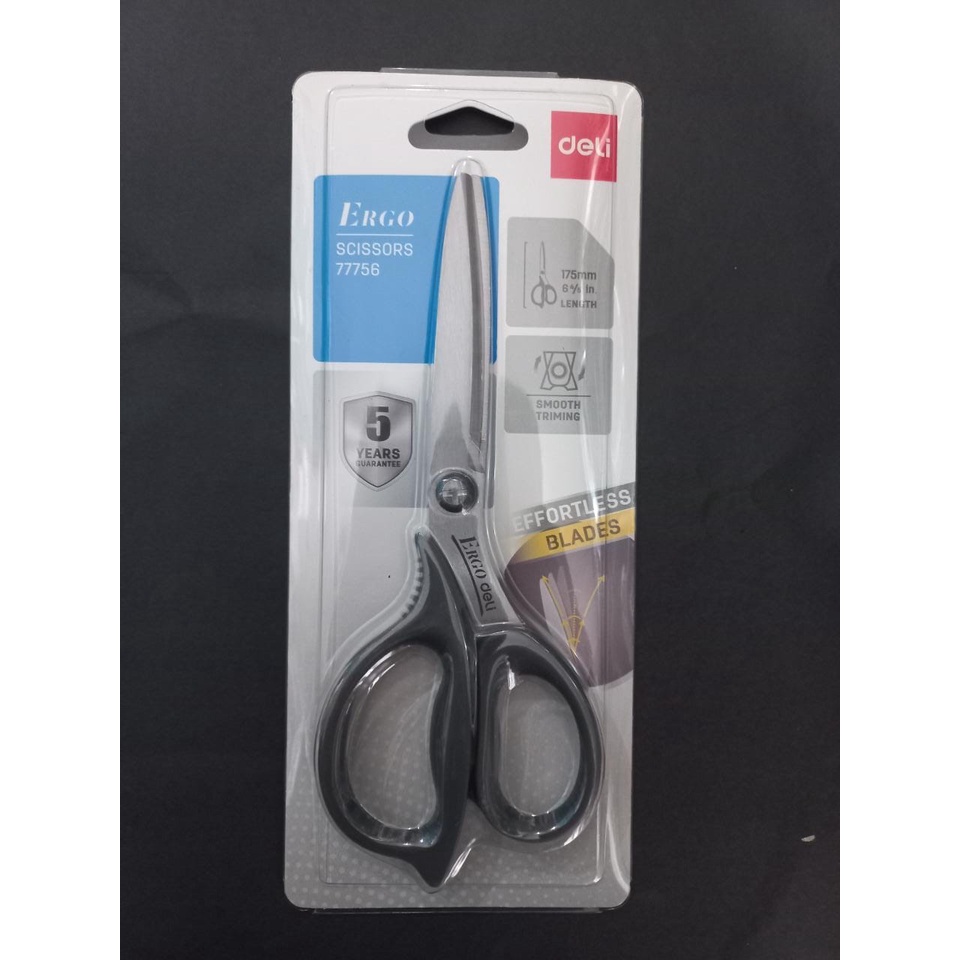 

Gunting Sedang Deli 77756 175mm 6 4/5 in / Scissors deli / Deli / gunting