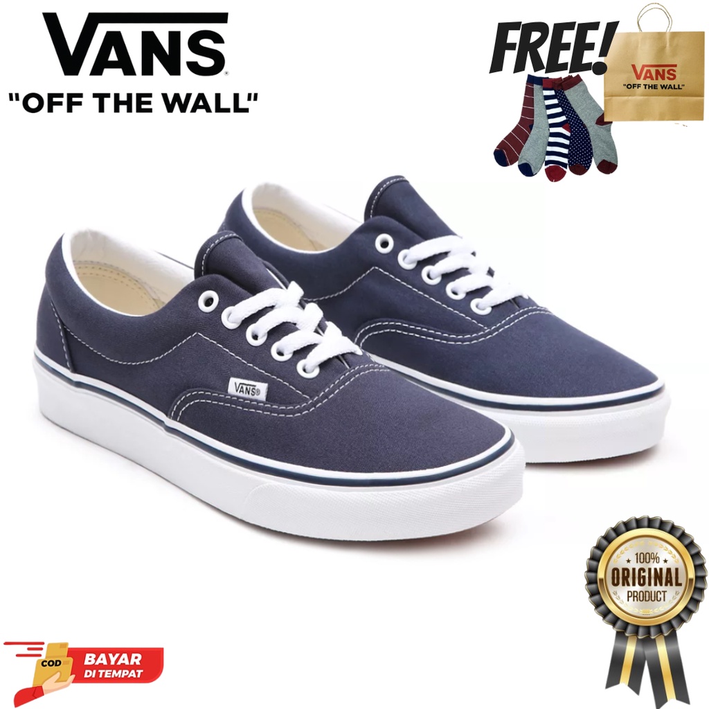 SALE DISKON! VANS ERA NAVY/WHITE 100% ORIGINAL BNIB