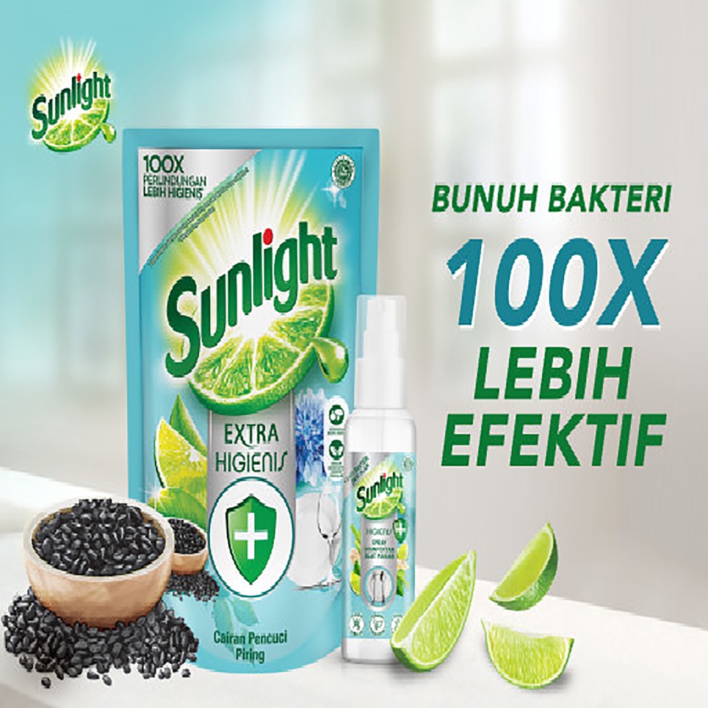 Sunlight Sabun Cuci Piring Jeruk Nipis 10X Bersihkan Lemak Lebih Cepat 560 ML