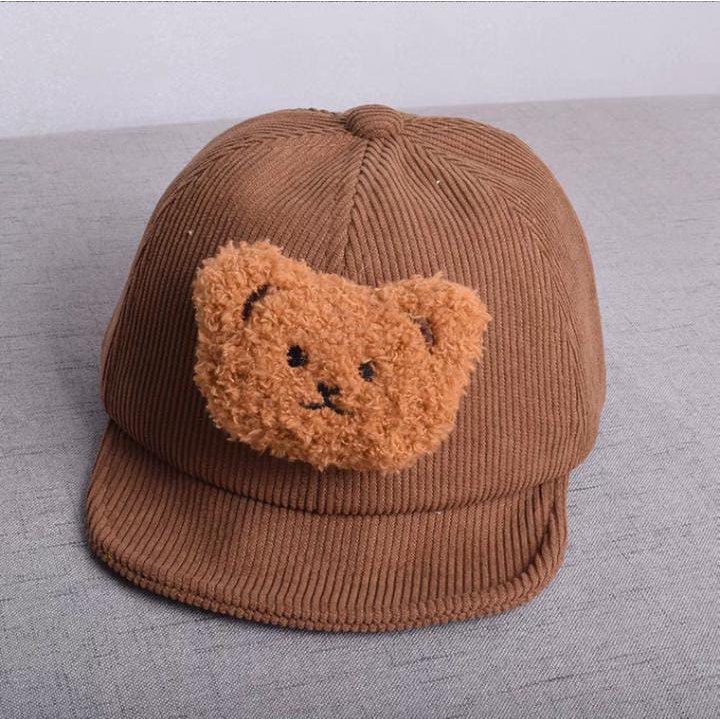 COD- Topi baseball anak laki laki lucu motif 3D BEAR HEAD / Topi anak premium korea lucu usia 1-3 tahun