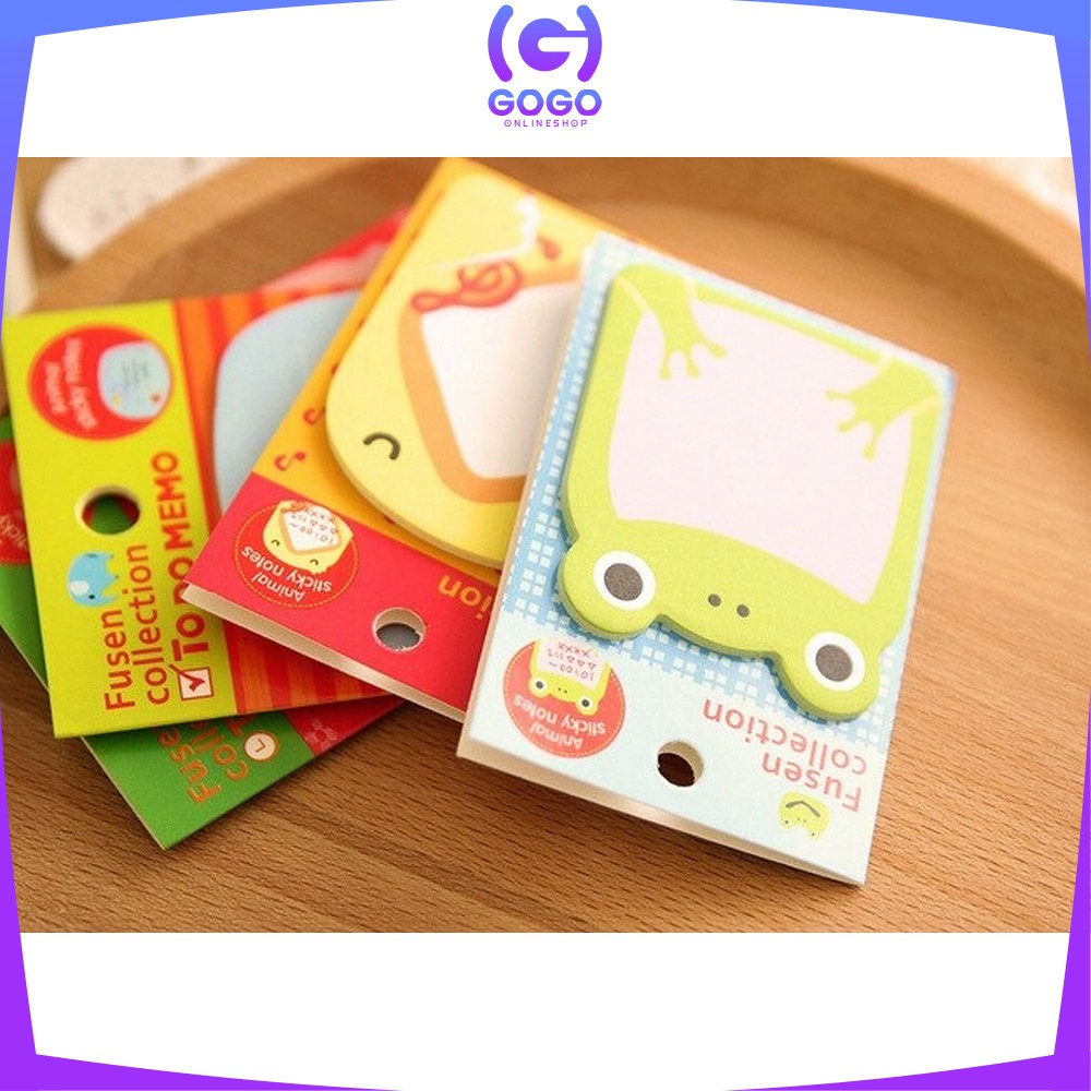 GOGO-A3 Sticky Notes Motif Binatang Tempelan Kertas Catatan Memo Note Karakter Animal Lucu Unik