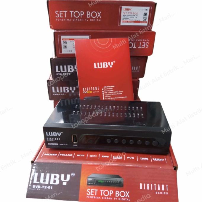 Jual Luby set top box DVB T2 01 STB TV DIGITAL boster antena penjerni
