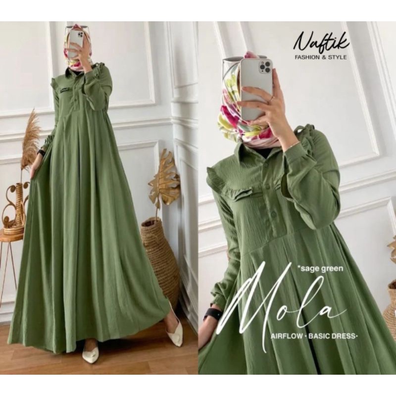 MOLA MAXY DRESS CRINGKLE AIRFLOW