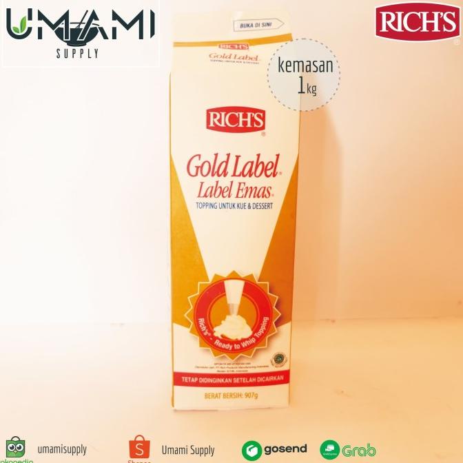 

[COD] Rich's - Gold Label Whipping Cream - 907gr [COD]