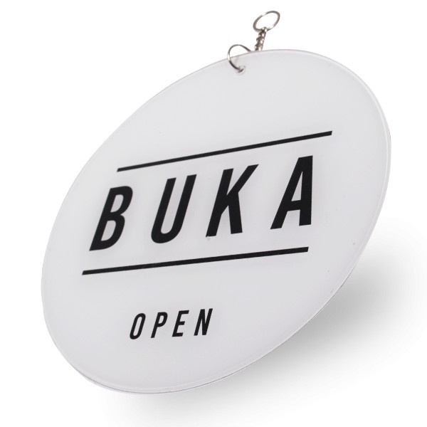

Exclusive Buka Tutup Open Closed Papan Info Acrylic Round Sign