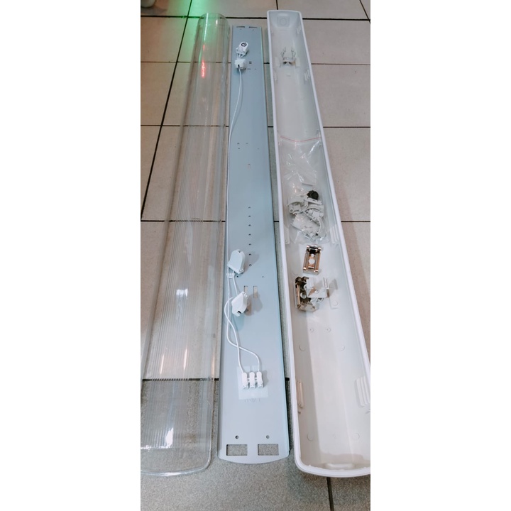 KAP LAMPU TL WATERPROOF ZETALUX IP65 KOSONGAN 120CM / RUMAH LAMPU TL T8 kap lampu