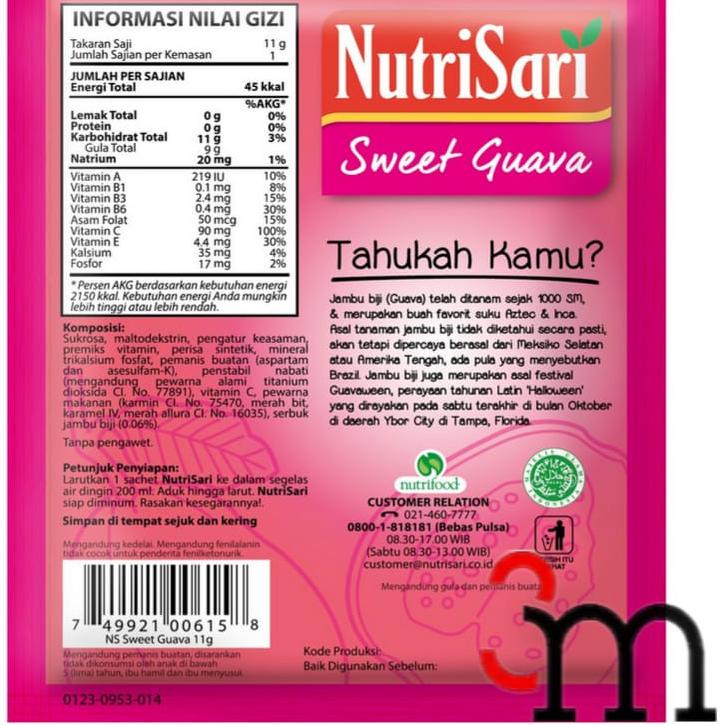 

Wow banget--NutriSari - Sweet Guava (1 renceng = 10 sachet)