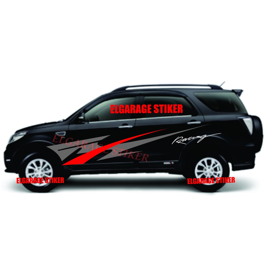 Stiker mobil rush cutting stiker body samping mobil rush stiker striping variasi body mobil rush ter