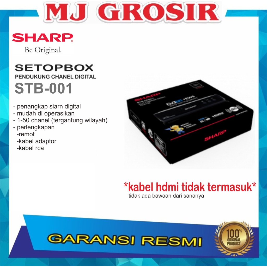 SETOP BOX SHARP STB-DD 001 PENDUKUNG CHANEL DIGITAL TV STB-DD001