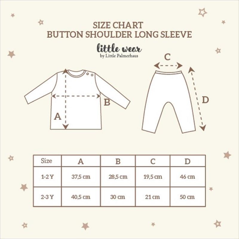 LITTLE PALMERHAUS LITTLE WEAR LONG SLEEVE BABY &amp; KIDS - SETELAN PANJANG KANCING DEPAN LITTLE PALMERHAUS