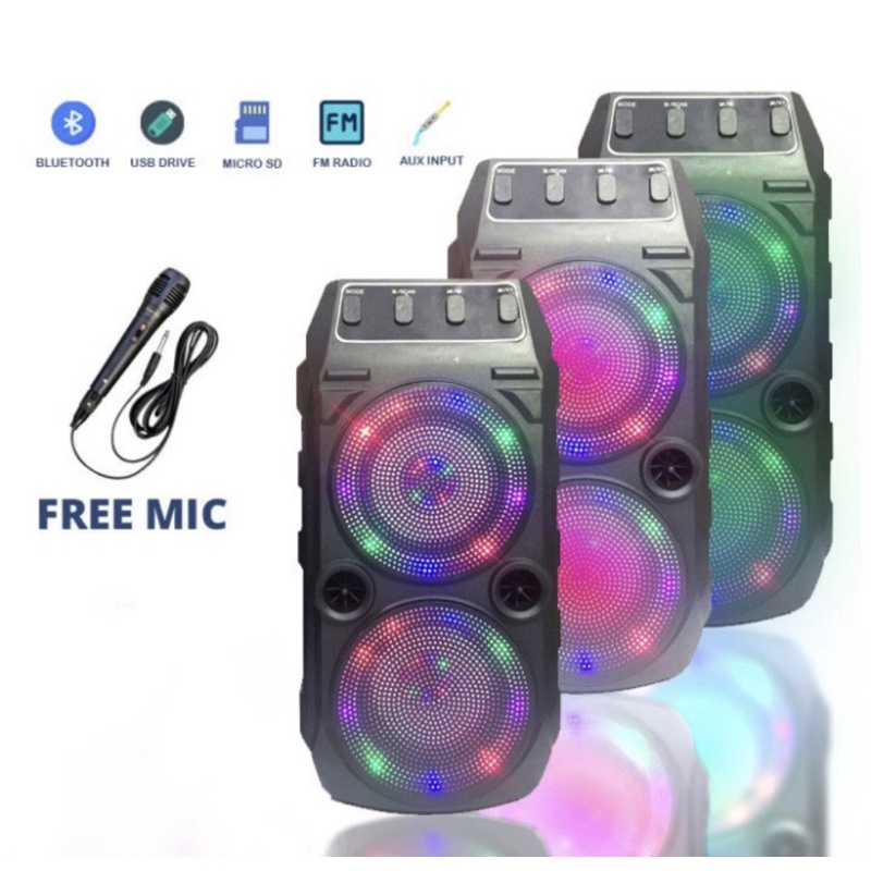 Speaker Bluetooth - Speaker Bluetooth Portable 3” SQRS-2009 Free Microphone - Speaker  Bluetooth -