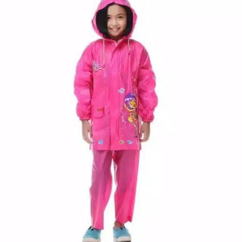 JAS HUJAN ANAK SETELAN BOY ANDA GIRL 68329 TIGER HEAD/ SETELAN CELANA