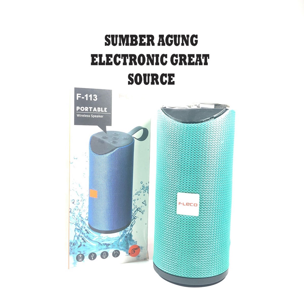 F113 Fleco Speaker Portable Wireless Warna Pastel Bluetooth 113 Active MP3 Player
