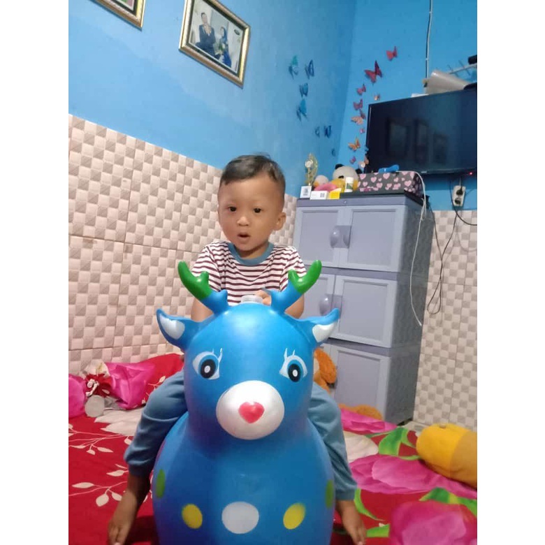 JUMPING ANIMAL Mainan Kuda2 an Ada Lampu dan Music - Animal Jumping Music