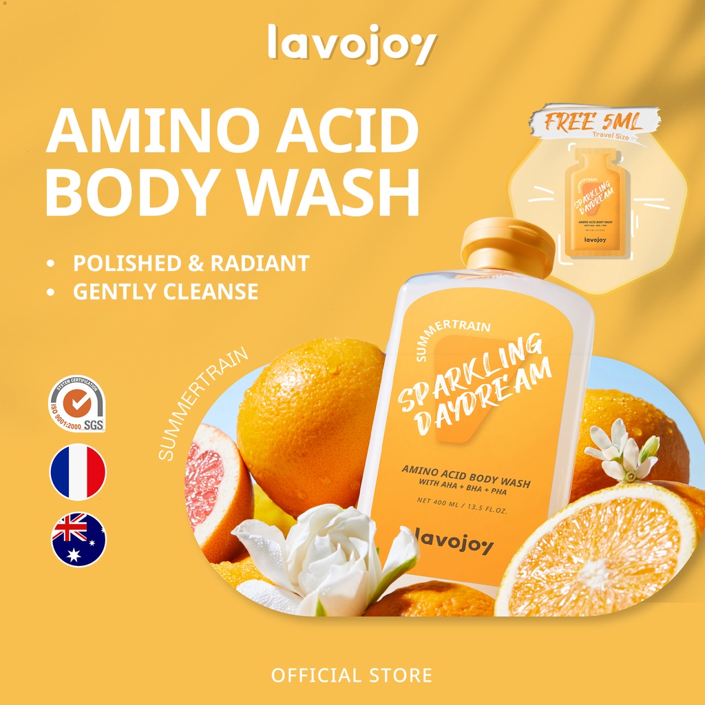 LVJ lavojoy Sparkling Daydream Body Wash Summertrain | Sabun Mandi | AHA | Rosemary | Sabun Jerawat
