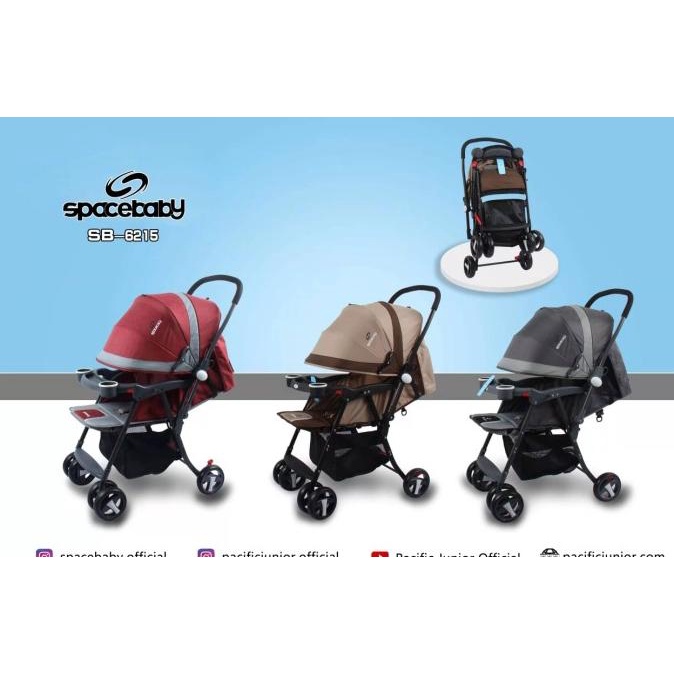 SPACE BABY Stroller SB 6215 Kereta Dorong Bayi Hadap Depan Belakang
