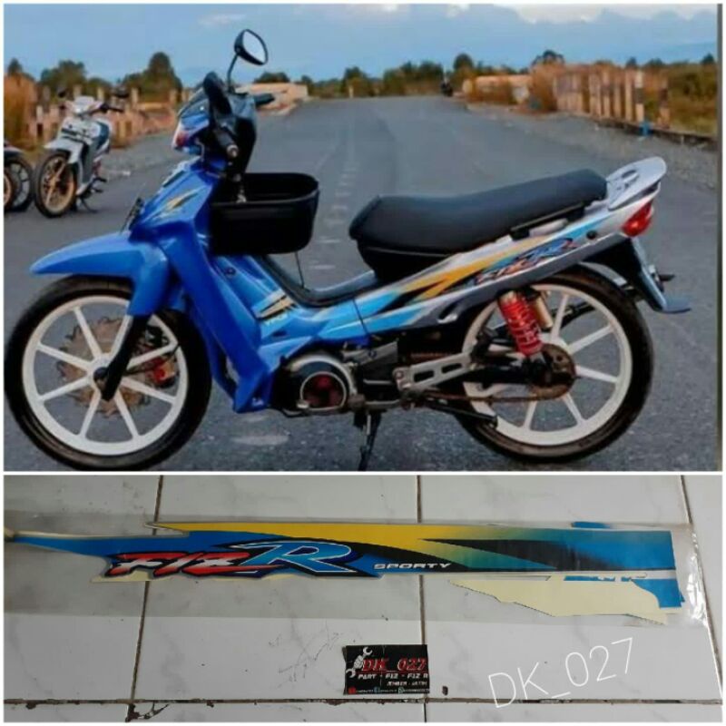 Striping/Sticker lis body yamaha F1Z R tahun 2000 Dualtone Biru silver