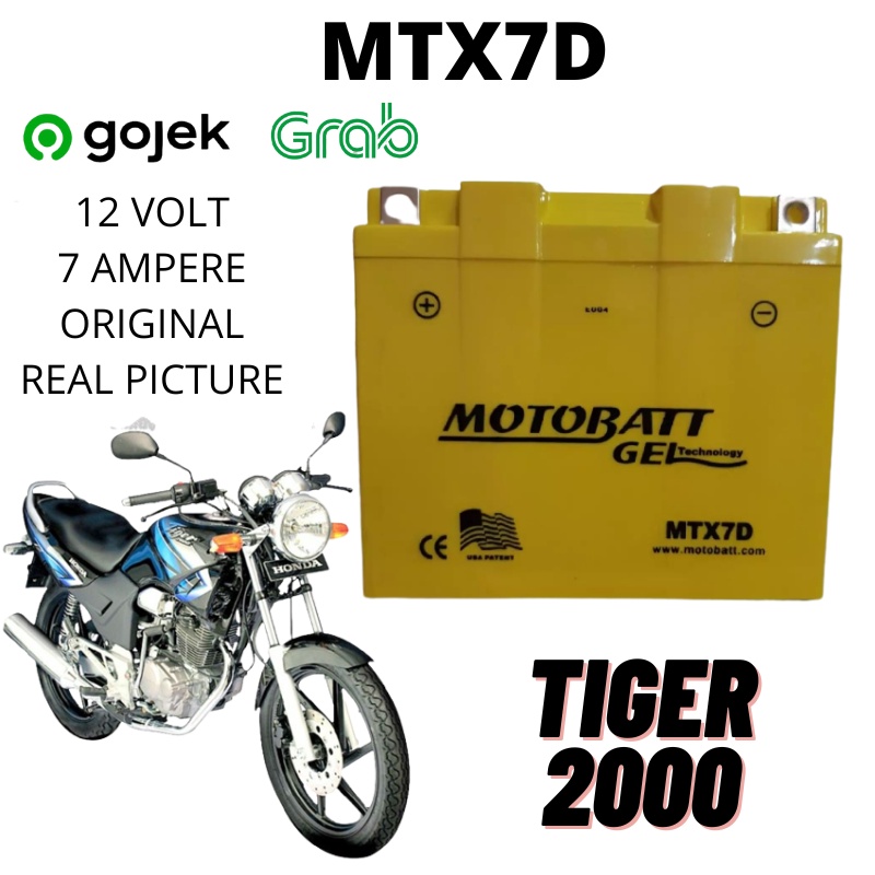 AKI MOTOR KERING MOTOBATT MTX7D ORIGINAL HONDA TIGER 2000