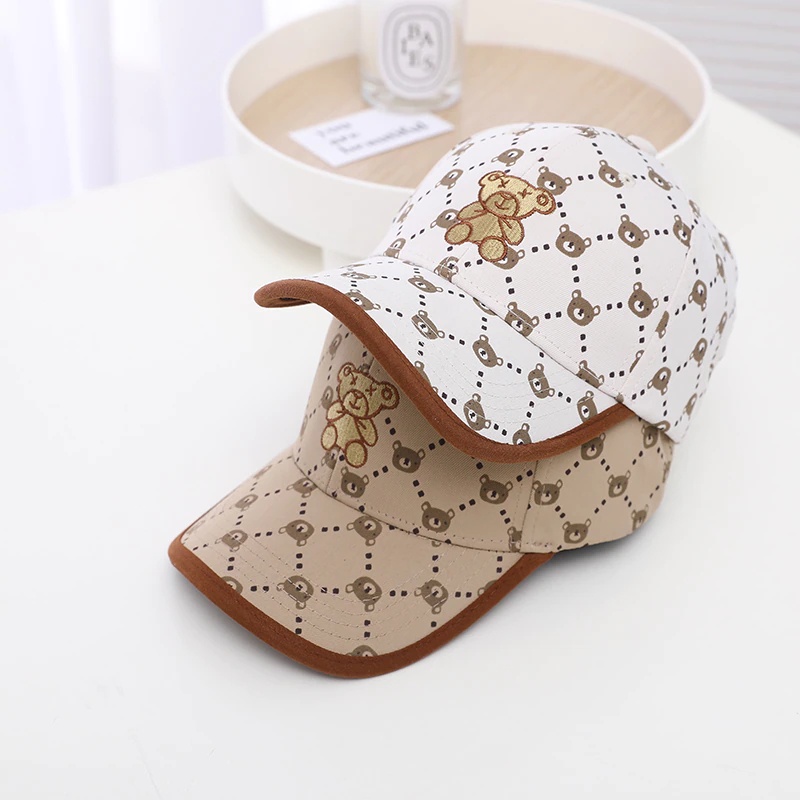 COD- Topi dan bucket hat anak laki laki impor korea usia 1-5 tahun / topi anak lucu premium Ala korea Motif Mini Bear