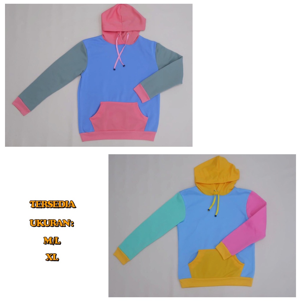 CAMOS FASHION - HOODIE TRI COLOUR / hoodie keren / terbaru / murah / warna warni