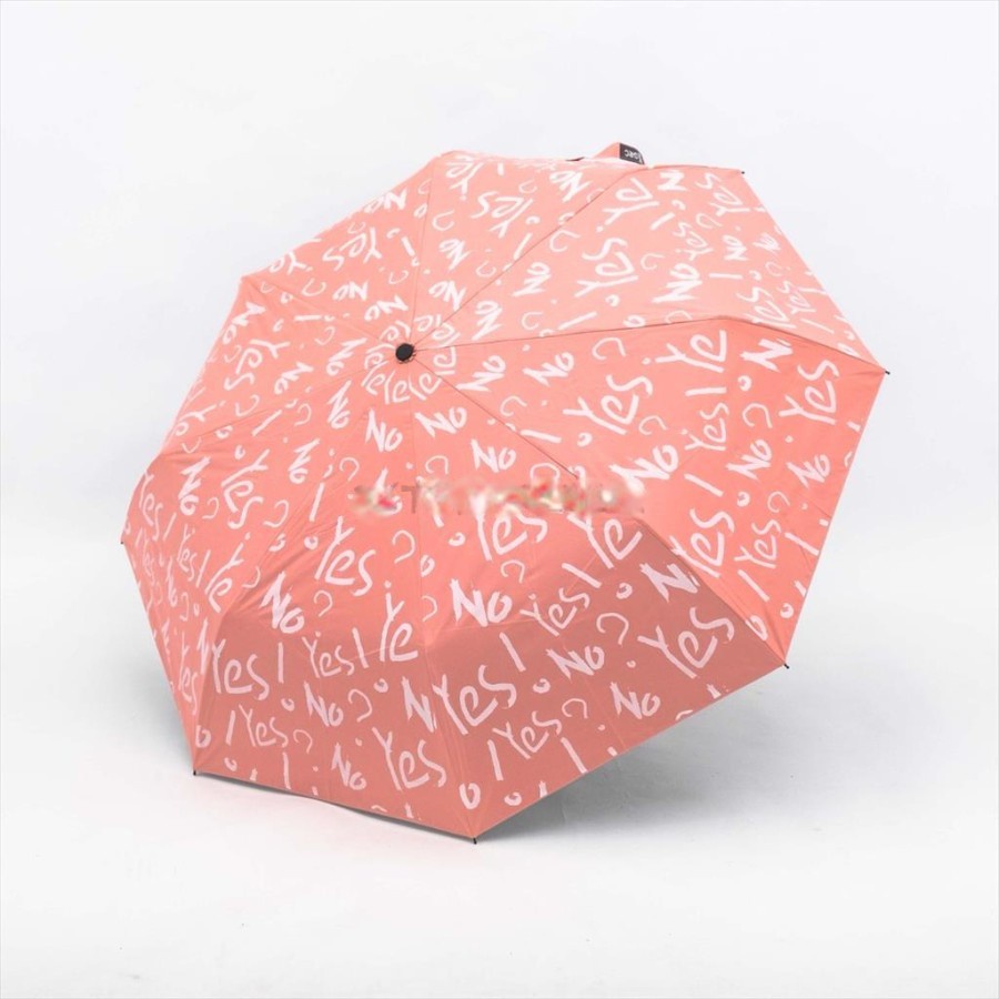 Payung lipat 3 fashion motif Tulisan Yes No lapis anti UV  GRC 123 cakep stylist