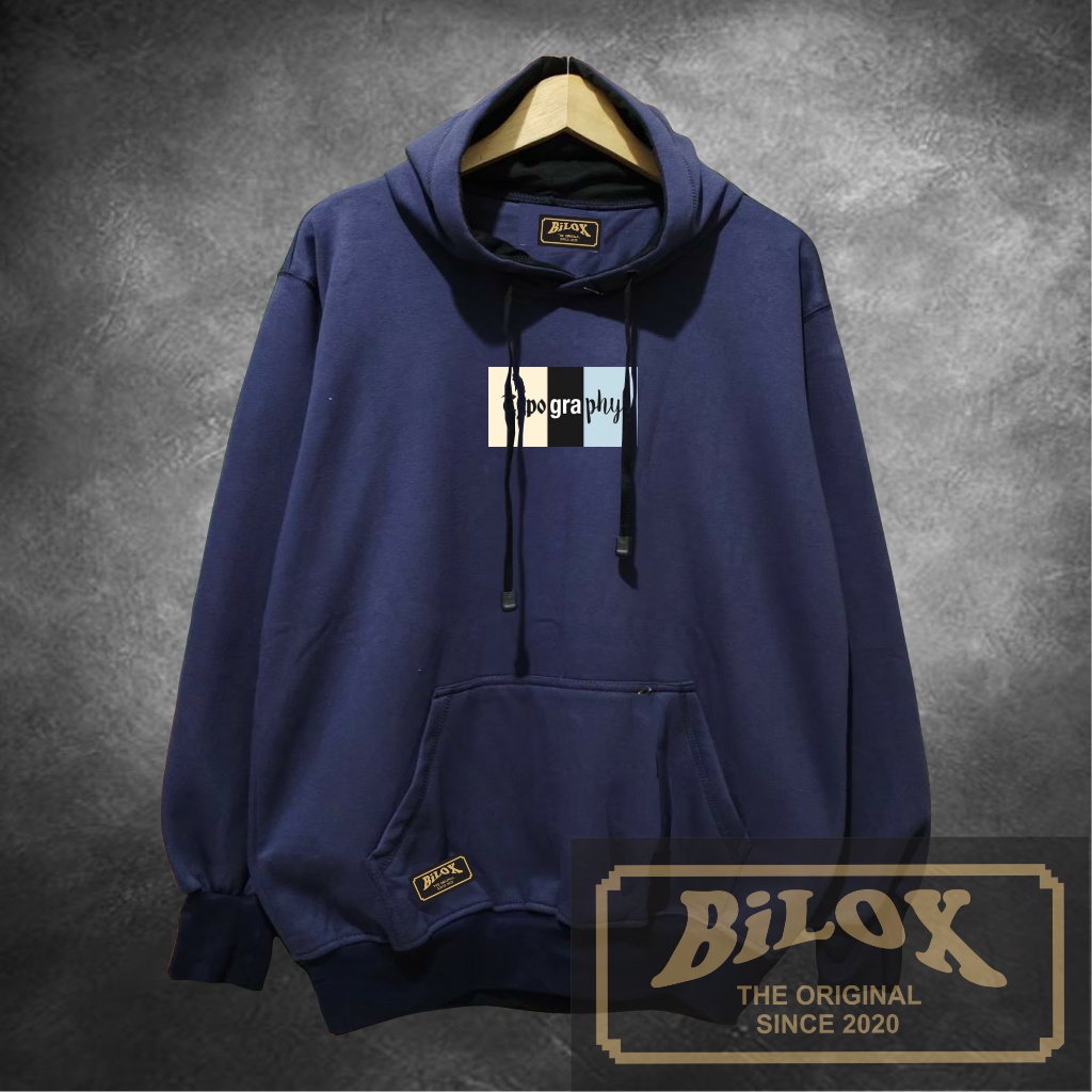 Sweater Hoodie Hitam Distro Bilox Premium Original 100% Real Pict/Sweater Pria/Sweater Wanita Sesuai Gambar