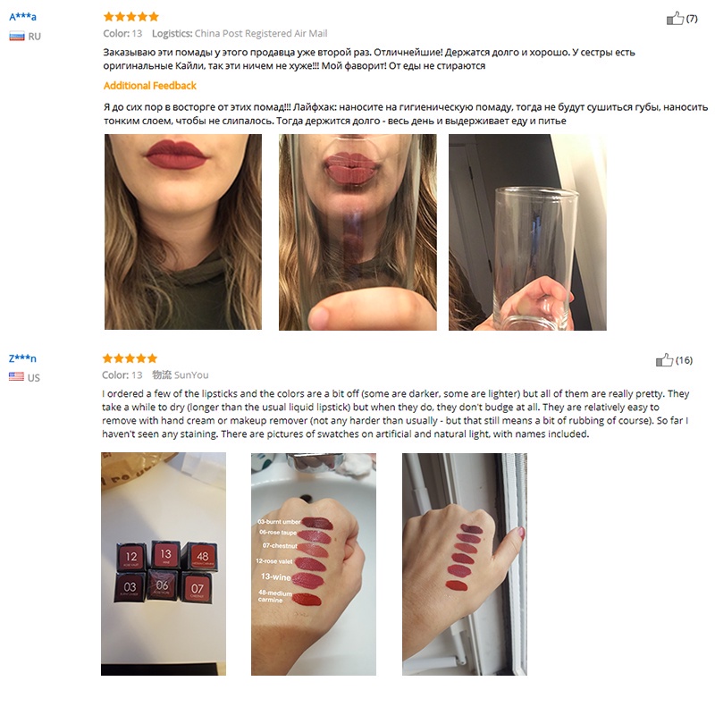 FOCALLURE Liquid Lipstik Matte Tahan Lama Lipstick - 20 Colors Untuk Bibir FA24