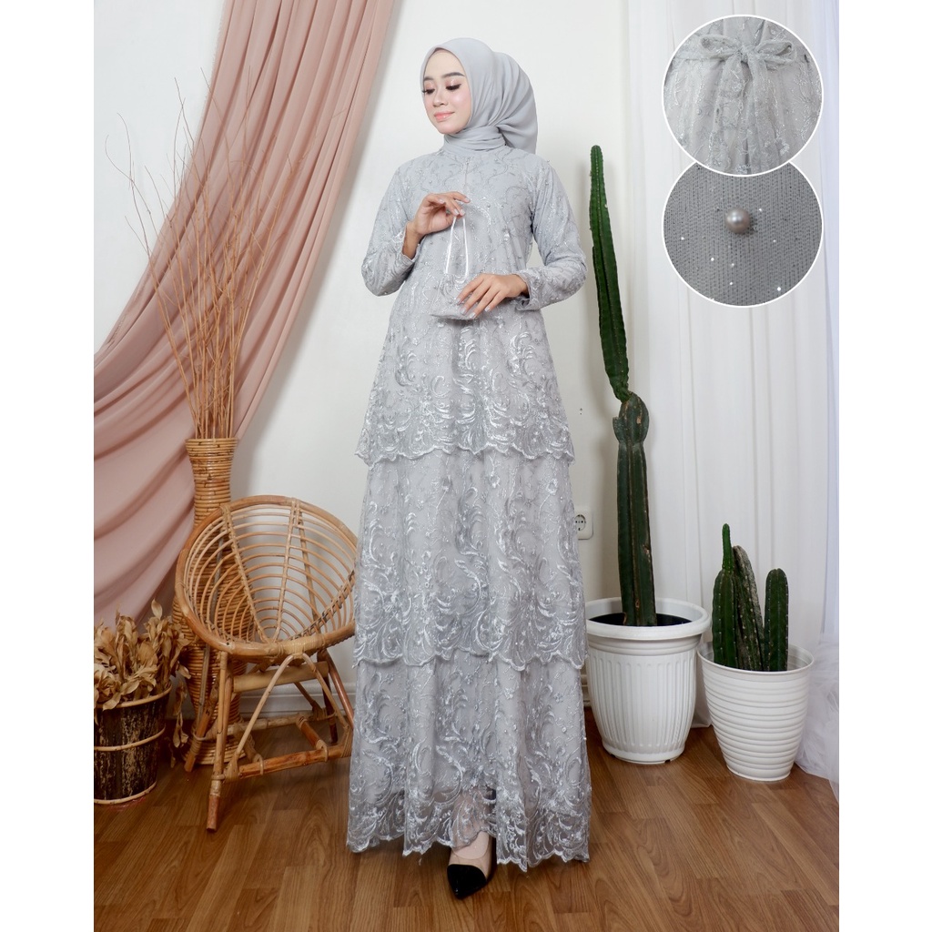 GAMIS TILE UMPAK| GAMIS KONDANGAN| GAMIS PESTA MEWAH| GAMIS BROKAT| GAMIS TILE| GAMIS PENGANTIN| GAMIS PESTA| GAMIS MEWAH| KEBAYA| BY MIRA