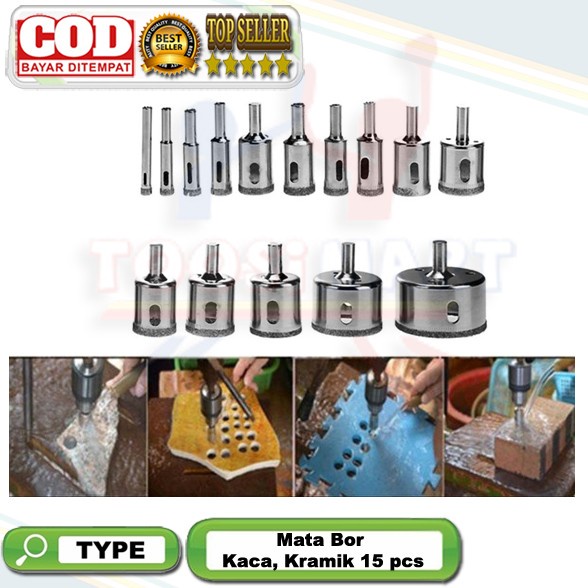 [READY] Mata Bor Kaca - Mata Bor Keramik - Mata Bor Pelubang Kaca / Perlengkapan Rumah Tangga Murah 