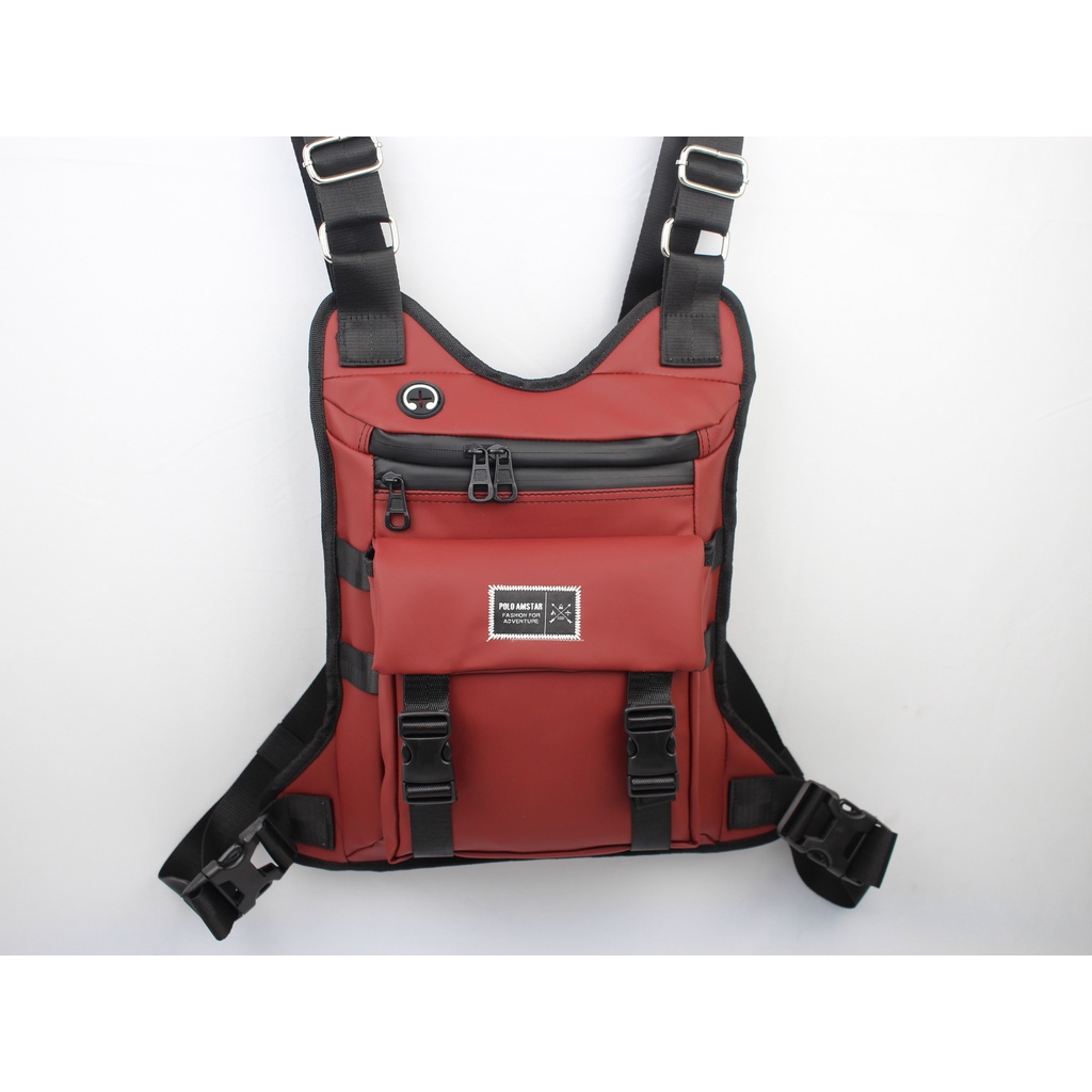 Tas Dada Polo Amstar  Waterproof Tas Selempang Dada Tas Rompi Tas Tactical Chest Bag Chest Rig Bag
