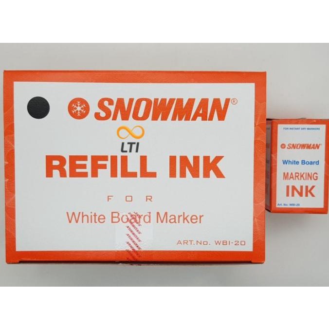 

[COD] Tinta Isi Ulang MURAH / Snowman Whiteboard Refill Ink WBI - 20 NEW Kode 1205