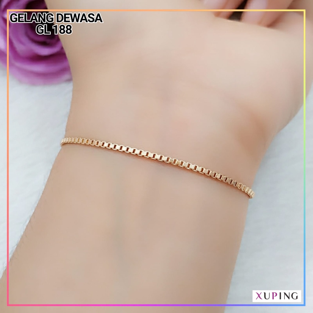 Gelang xuping ori gelang dewasa jurai polos bahan premium perhiasan wanita lapis emas gold GL 188